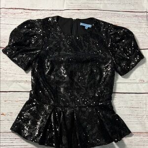 ANTONIO MELANI Black Sequin Blouse